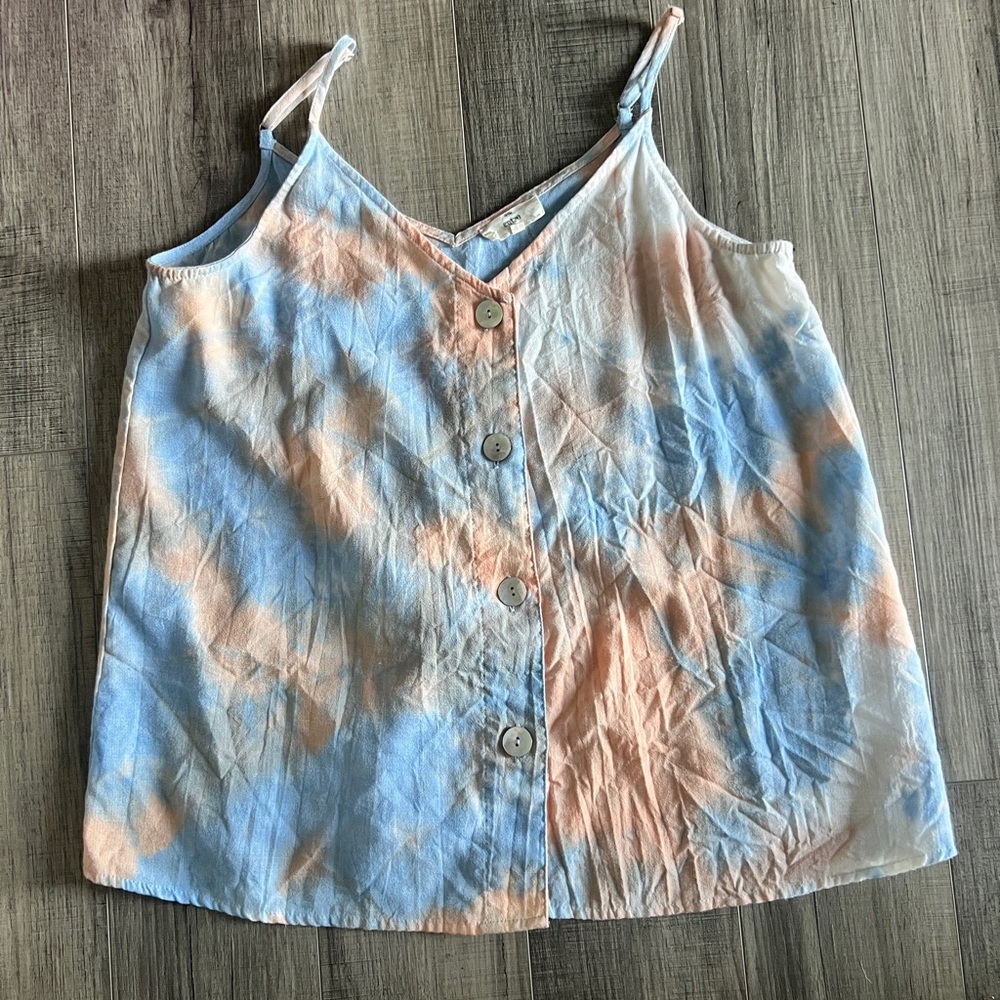 Entro Blue and Pink Sleeveless Camisole